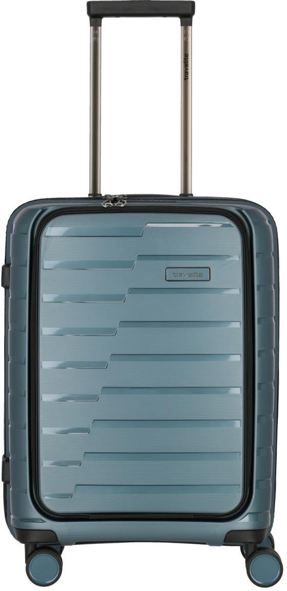 Travelite 55cm Air Base 4w Businesstrolley S Handgepäck Ice Blue Laptop