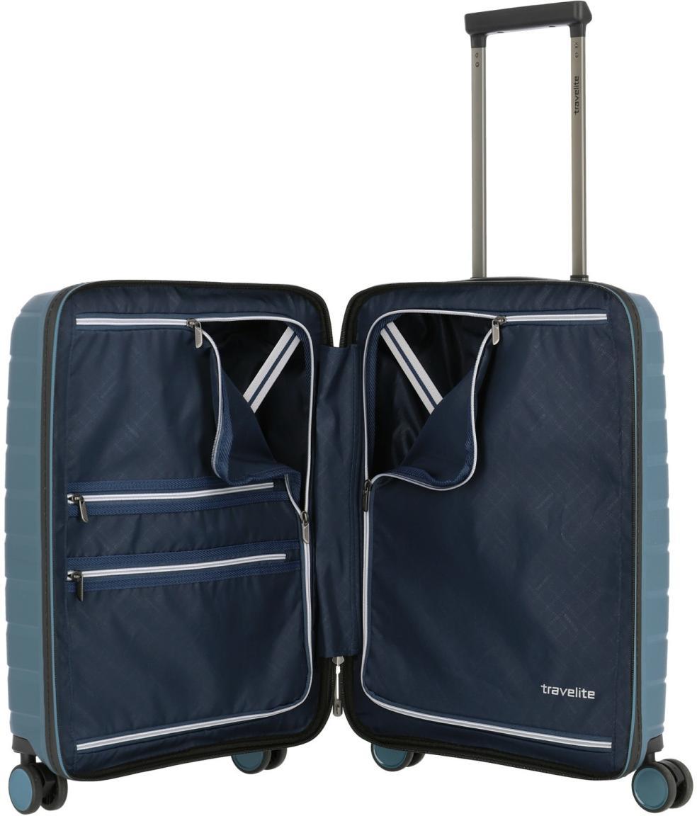 Travelite 55cm Air Base 4w Businesstrolley S Handgepäck Ice Blue Laptop