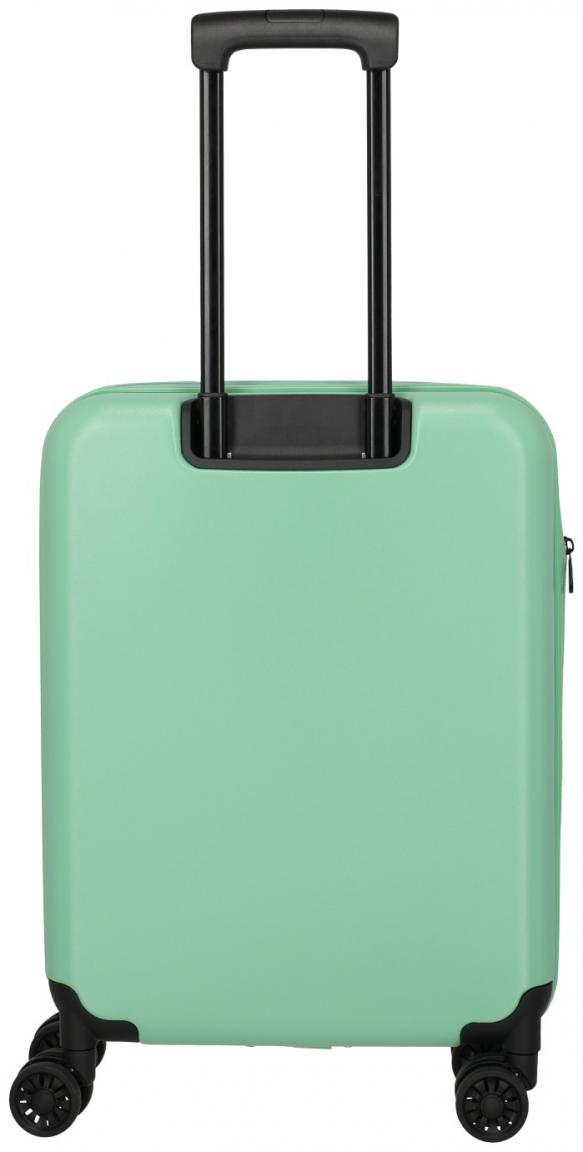 Travelite Basics 4-Rad Trolley 55cm faltbarer Kabinenkoffer hellgrün