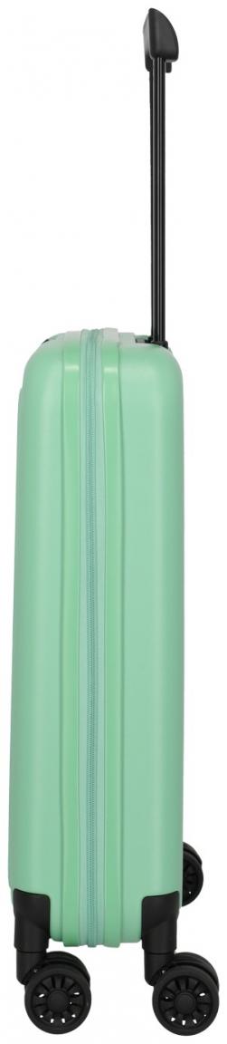 Travelite Basics 4-Rad Trolley 55cm faltbarer Kabinenkoffer hellgrün