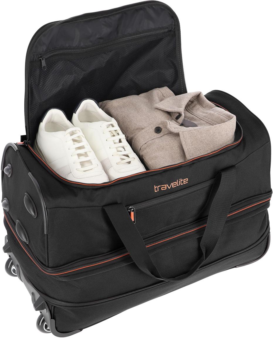 Travelite Basics Rollenreisetasche Handgepäck - Schwarz