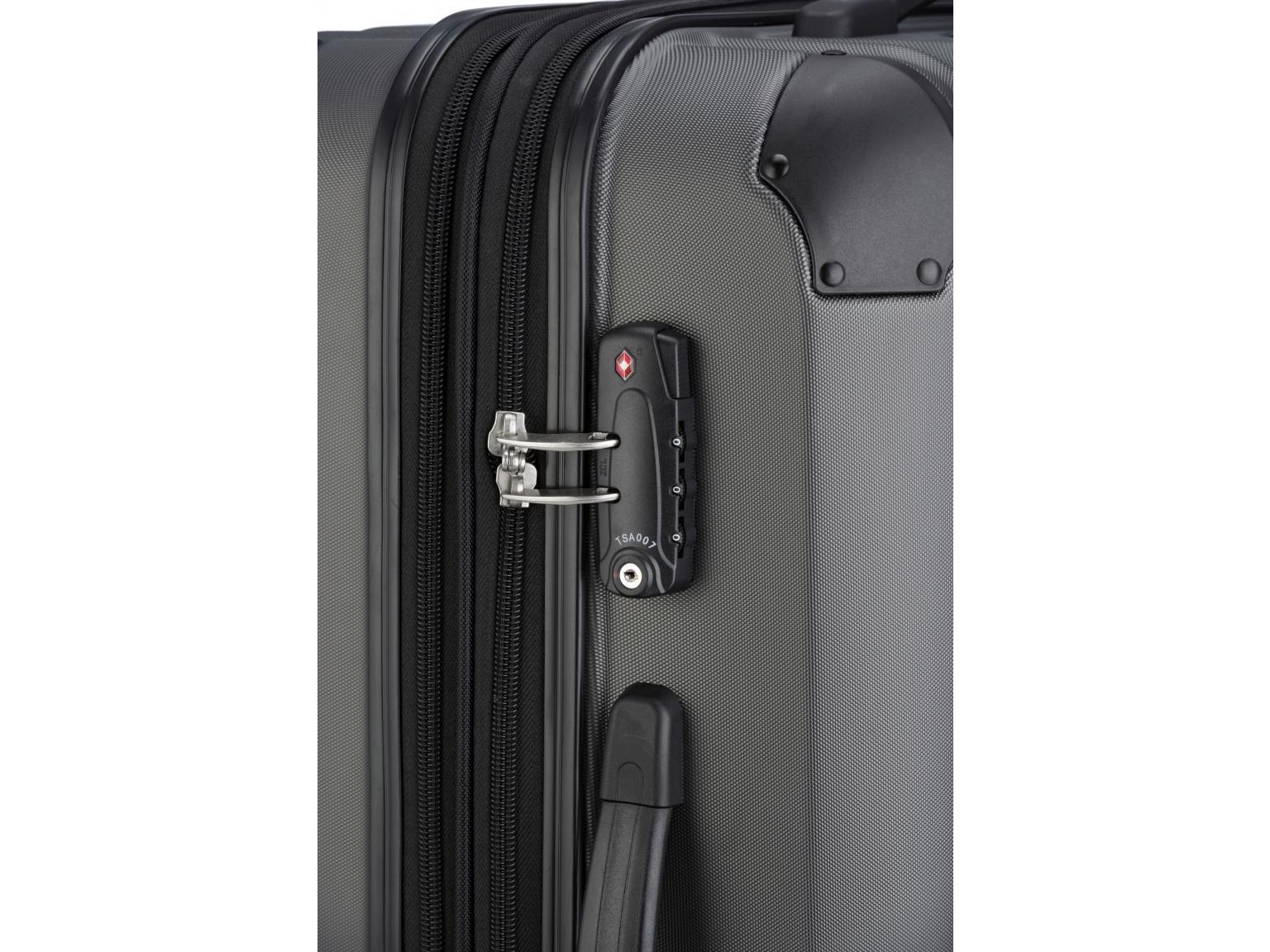 Travelite City Hartschalenkoffer L erweiterbar grün 4 Räder