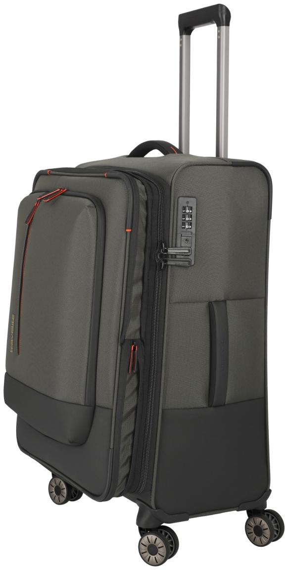 Travelite Crosslite 4w Trolley M 66cm olivgrün Rollenkoffer