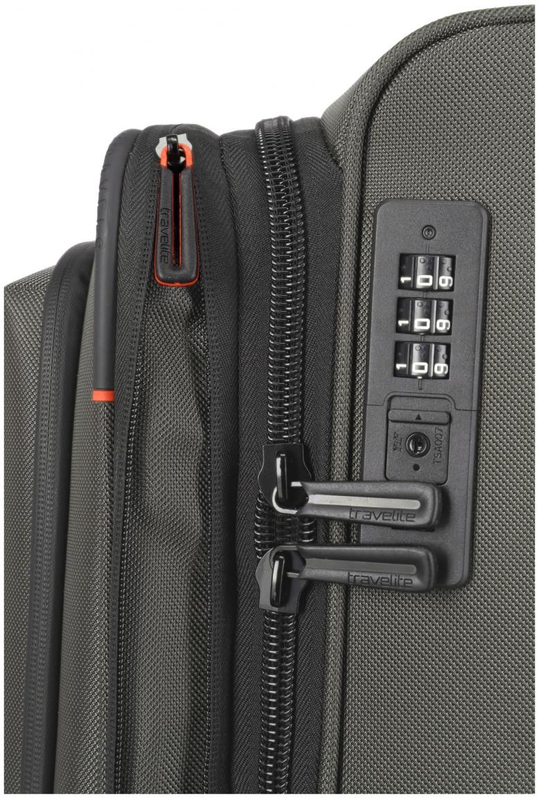 Travelite Crosslite 4w Trolley M 66cm olivgrün Rollenkoffer