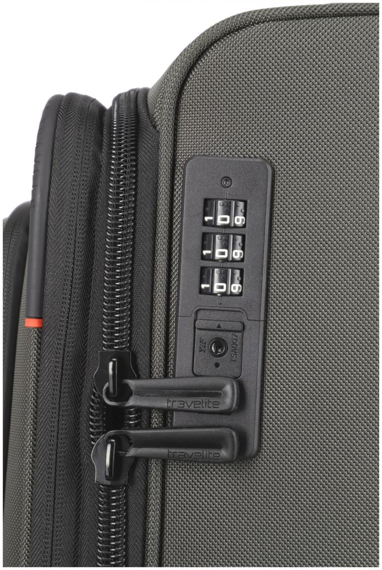 Travelite Crosslite 4w Trolley M 66cm olivgrün Rollenkoffer