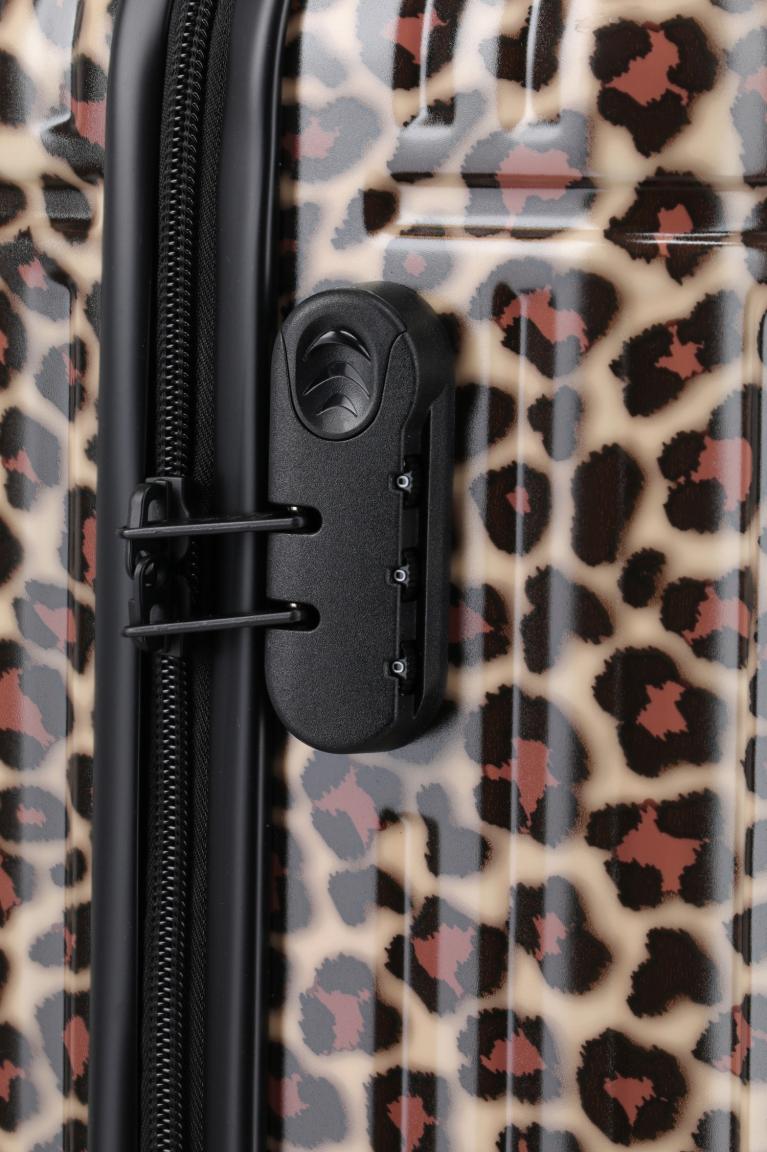 Travelite Cruise Trolley L/M/S Kofferset Hartschale Leopard - Braun