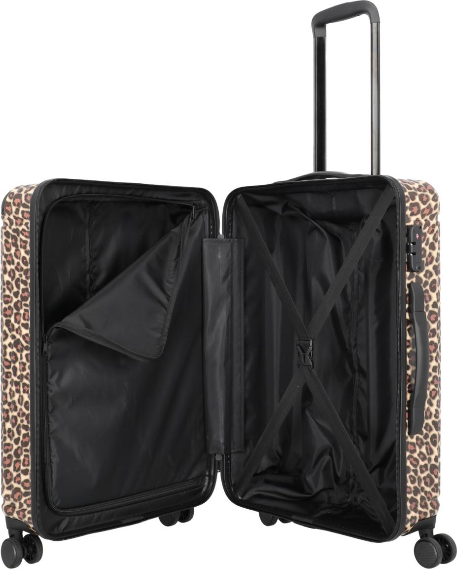 Travelite Cruise Trolley L/M/S Kofferset Hartschale Leopard - Braun
