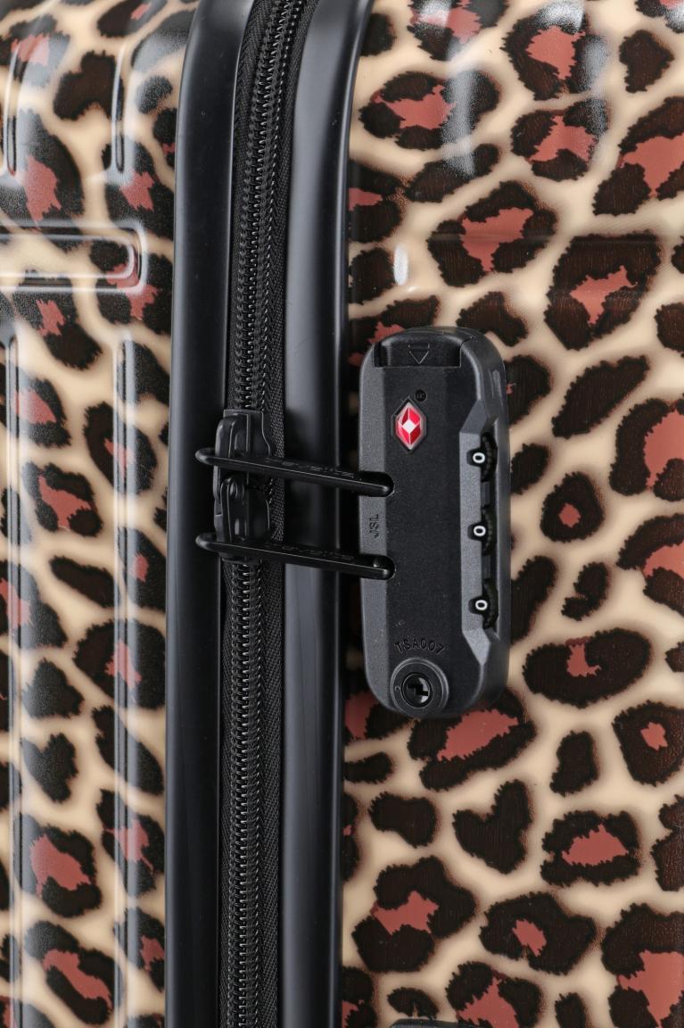 Travelite Cruise Trolley L/M/S Kofferset Hartschale Leopard - Braun