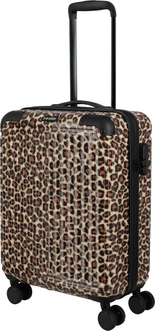 Travelite Cruise Trolley L/M/S Kofferset Hartschale Leopard - Braun