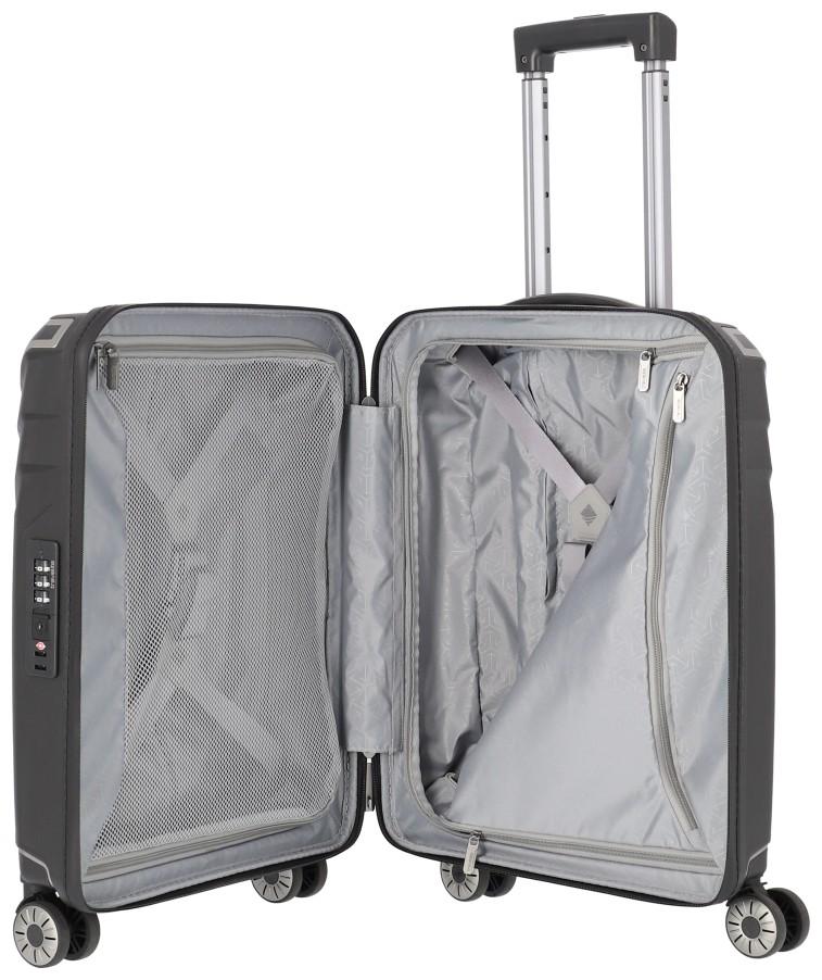 Travelite Elvaa Kabinenkoffer 4w Trolley S 55cm schwarz Hartschale