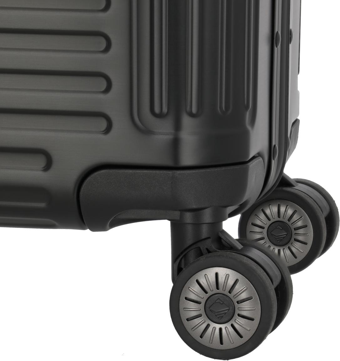 Travelite Next Business Wheeler Alukoffer Laptopfach - Schwarz