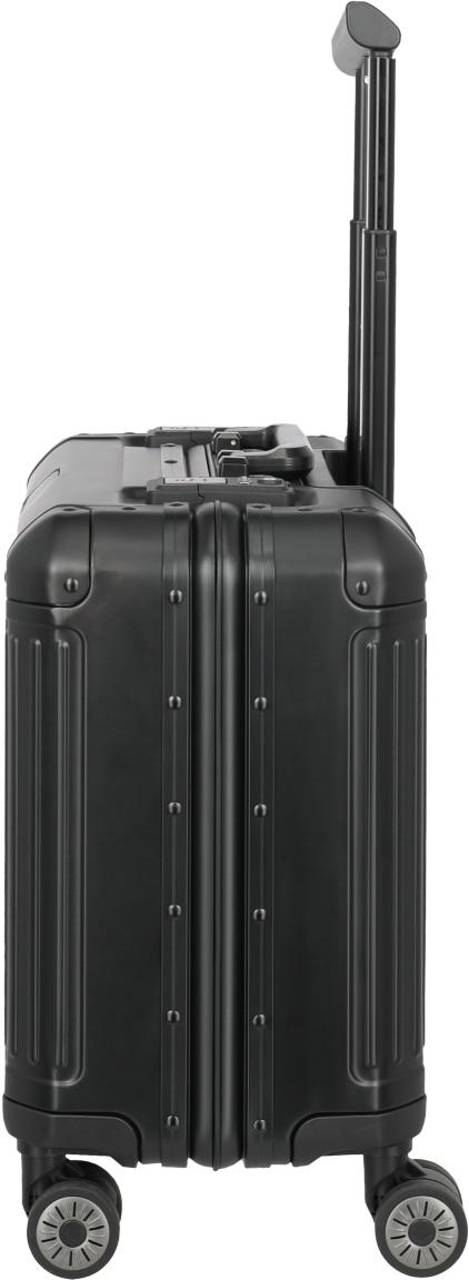 Travelite Next Business Wheeler Alukoffer Laptopfach - Schwarz