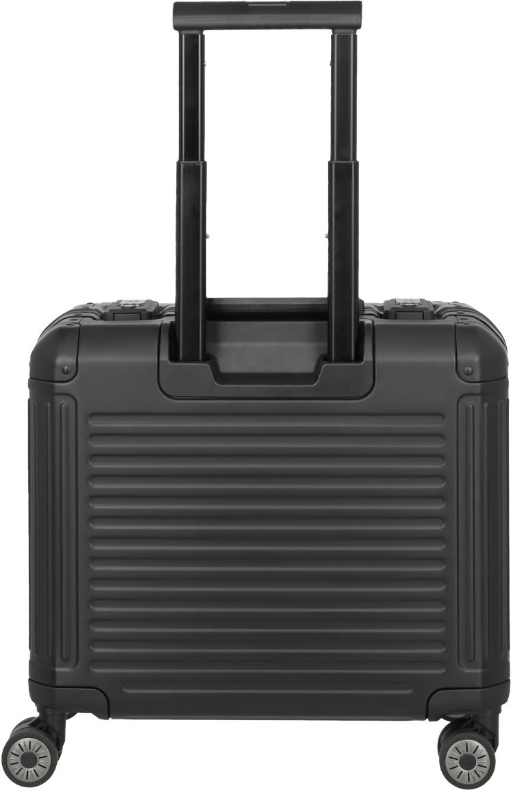 Travelite Next Business Wheeler Alukoffer Laptopfach - Schwarz