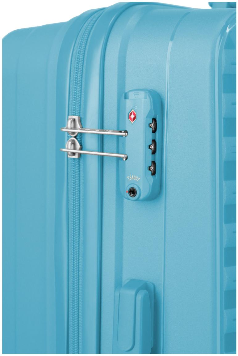 Travelite Pacific Trolley L Koffer Hartschale Light Blue - Blau