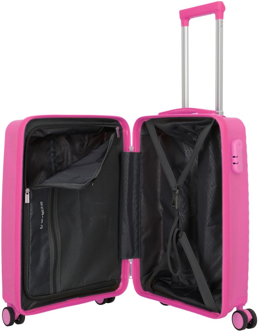 Travelite Pacific Trolley L/M/S Kofferset Hartschale Pink