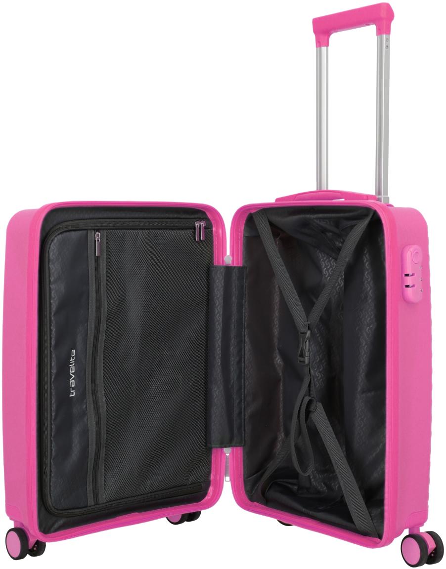 Travelite Pacific Trolley L/M/S Kofferset Hartschale Pink