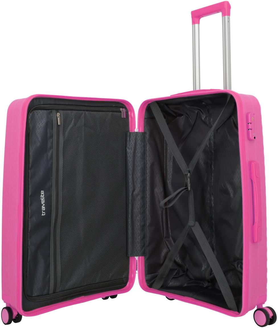 Travelite Pacific Trolley L/M/S Kofferset Hartschale Pink