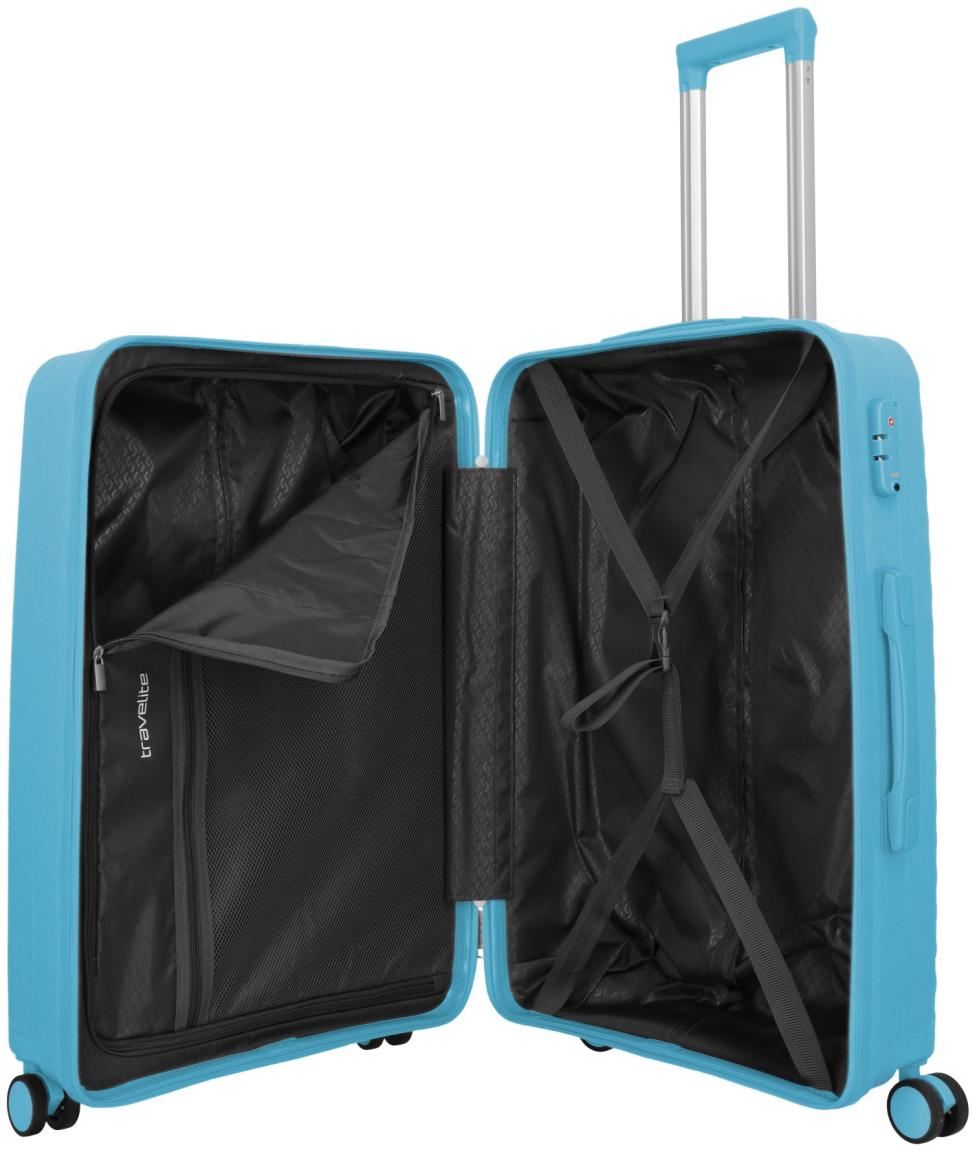 Travelite Pacific Trolley M Koffer Hartschale Light Blue - Blau