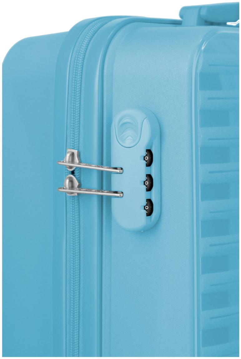 Travelite Pacific Trolley S Handgepäckkoffer Hartschale Light Blue - Blau