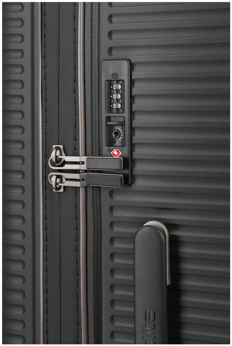 Travelite Roomer Trunk L/M Kofferset Hartschale Schwarz