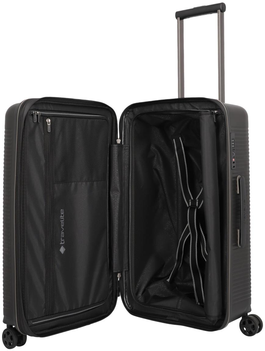 Travelite Roomer Trunk L/M Kofferset Hartschale Schwarz