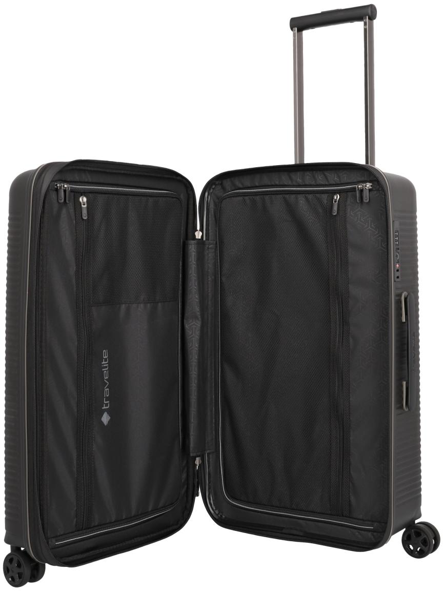 Travelite Roomer Trunk L/M Kofferset Hartschale Schwarz