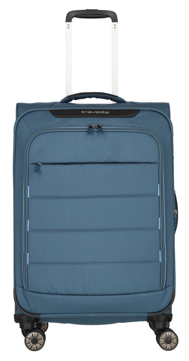 Travelite Skaii M 67cm erweiterbar Panoramablau Reisetrolley
