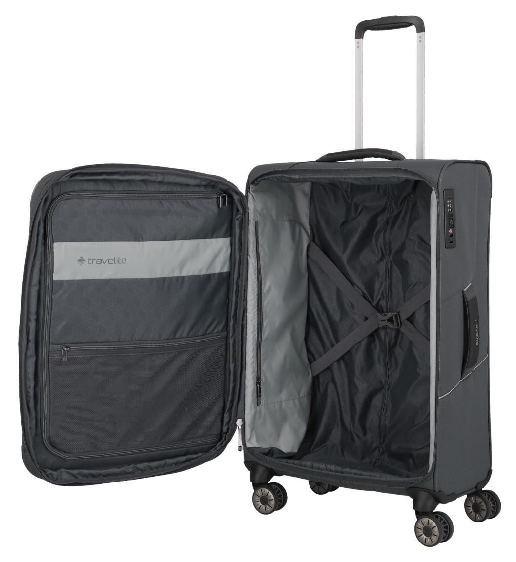 Travelite Skaii M 67cm erweiterbarer Rollenkoffer gipfelgrau anthrazit