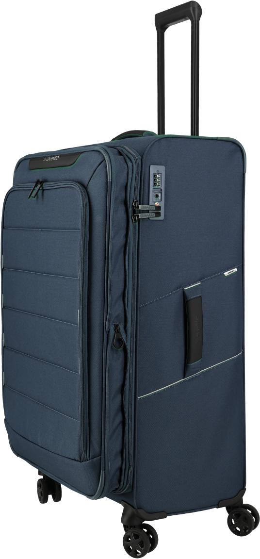 Travelite Skaii Rollenkoffer L Dehnfalte Navy - Blau