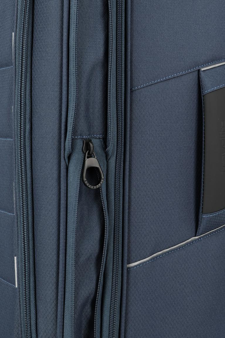 Travelite Skaii Rollenkoffer L Dehnfalte Navy - Blau