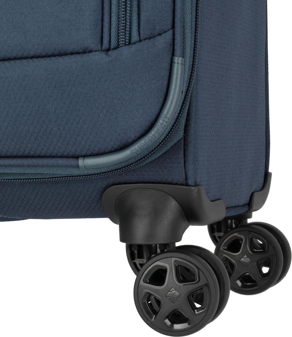 Travelite Skaii Rollenkoffer L Dehnfalte Navy - Blau