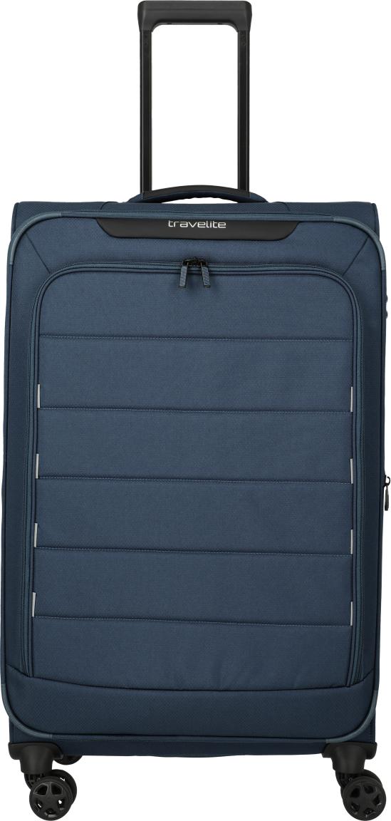 Travelite Skaii Rollenkoffer L Dehnfalte Navy - Blau