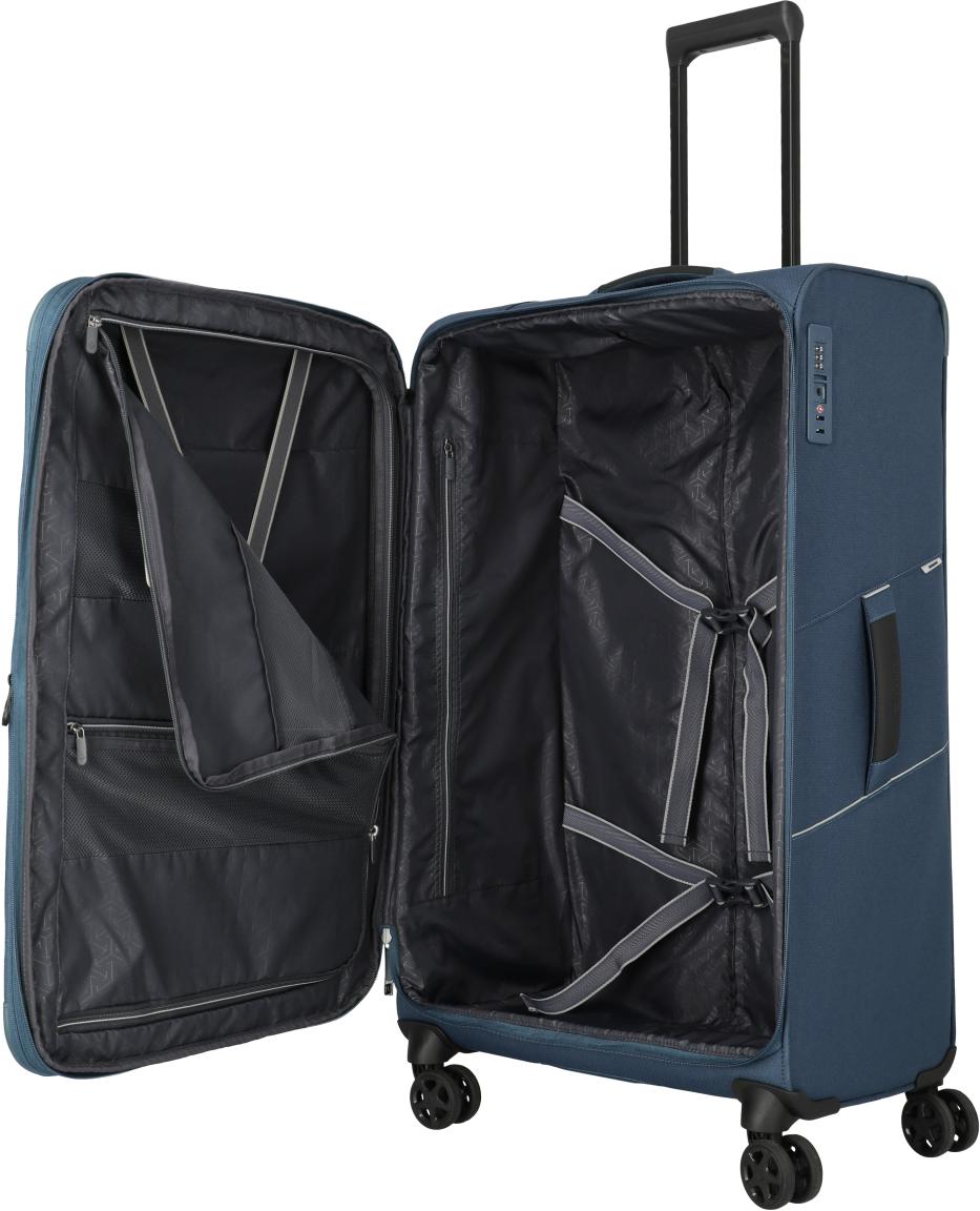 Travelite Skaii Rollenkoffer L Dehnfalte Navy - Blau