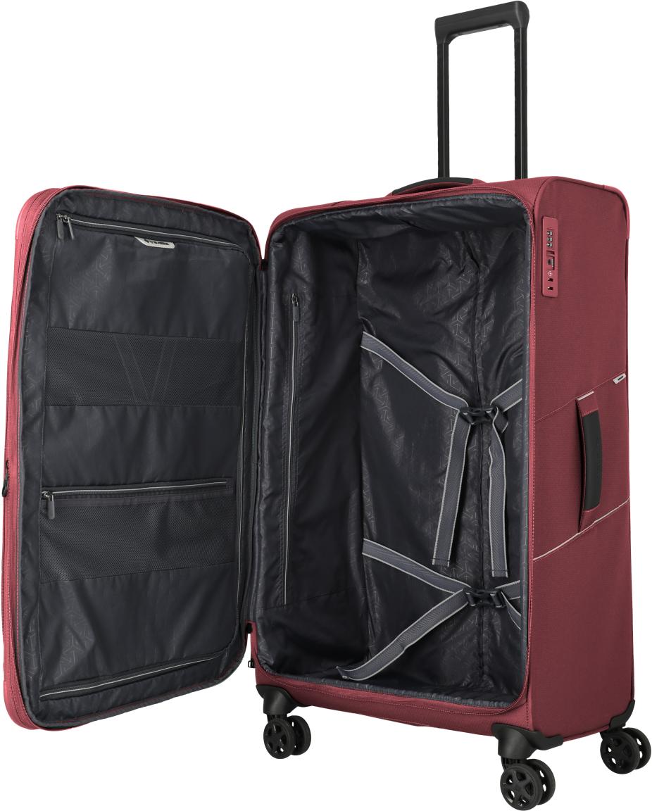 Travelite Skaii Rollenkoffer L Dehnfalte Rot