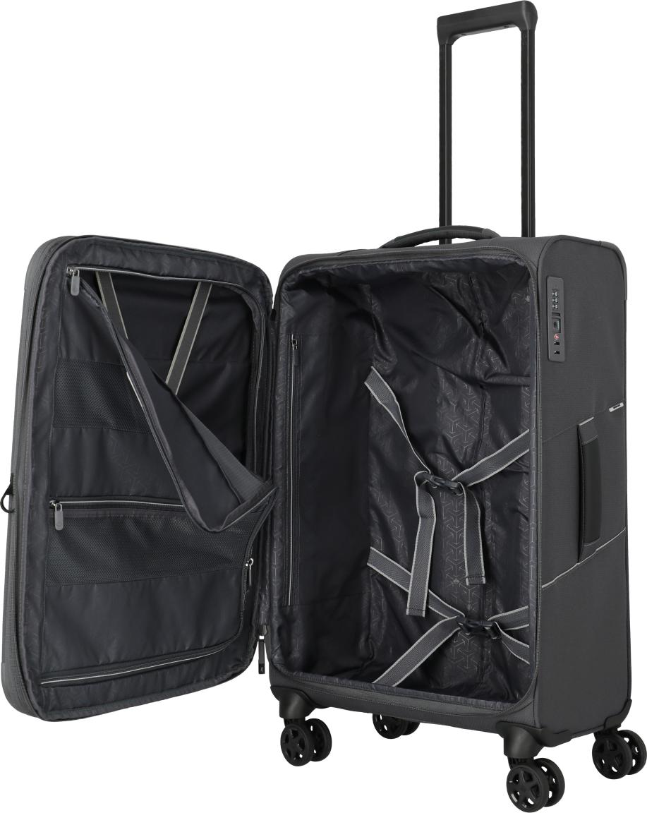 Travelite Skaii Rollenkoffer M Dehnfalte Anthracite - Grau