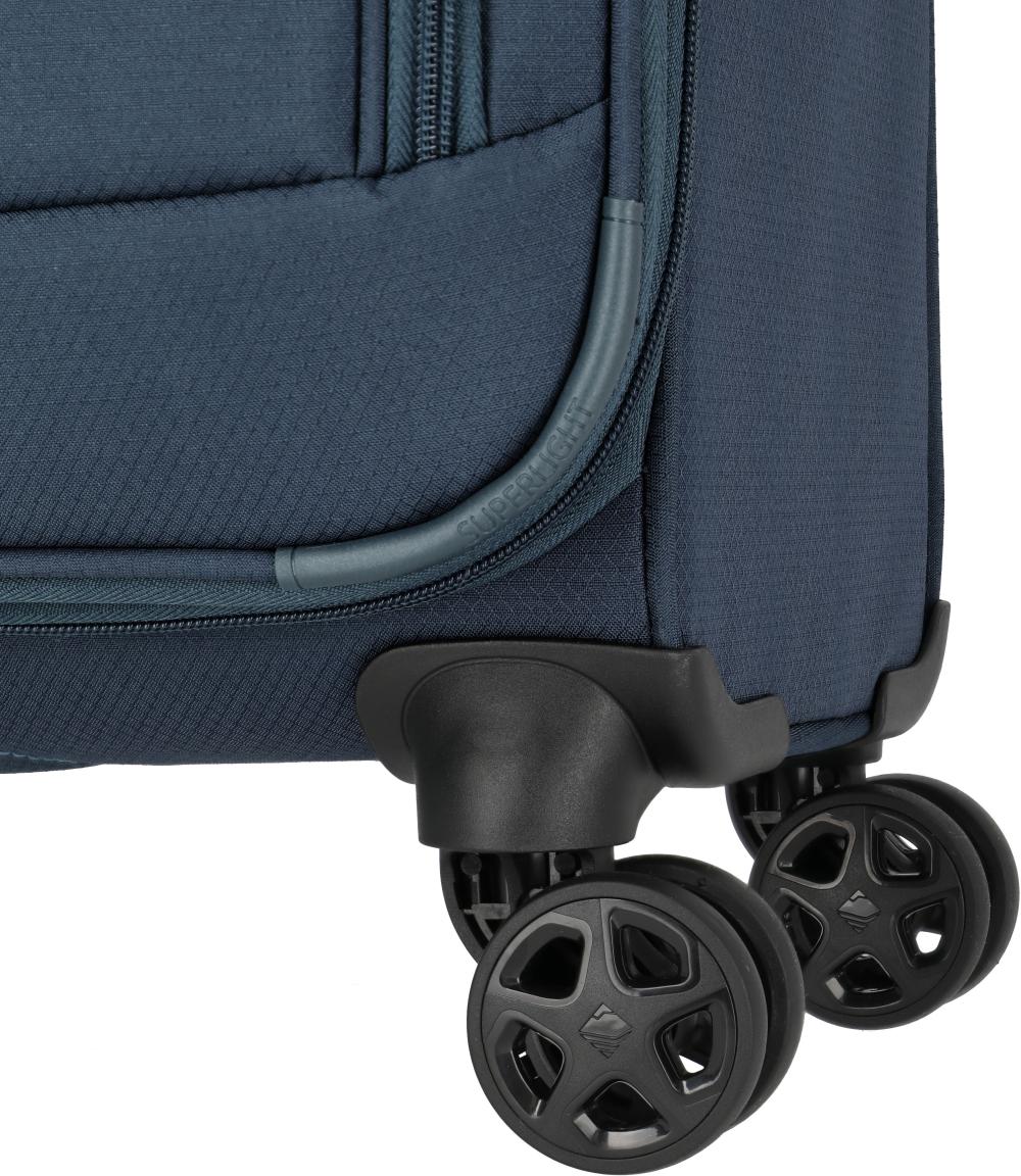 Travelite Skaii Rollenkoffer M Dehnfalte Navy - Blau