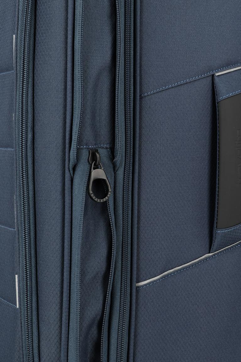 Travelite Skaii Rollenkoffer M Dehnfalte Navy - Blau