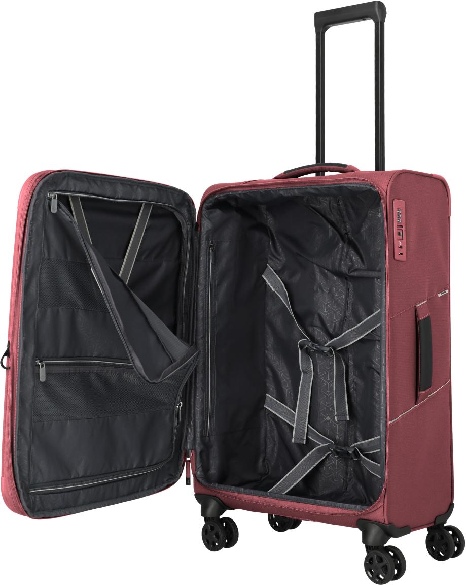 Travelite Skaii Rollenkoffer M Dehnfalte Rot