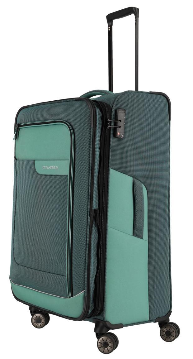Travelite Viia L 77cm Eukalyptus grün Reisekoffer mit Dehnfalte