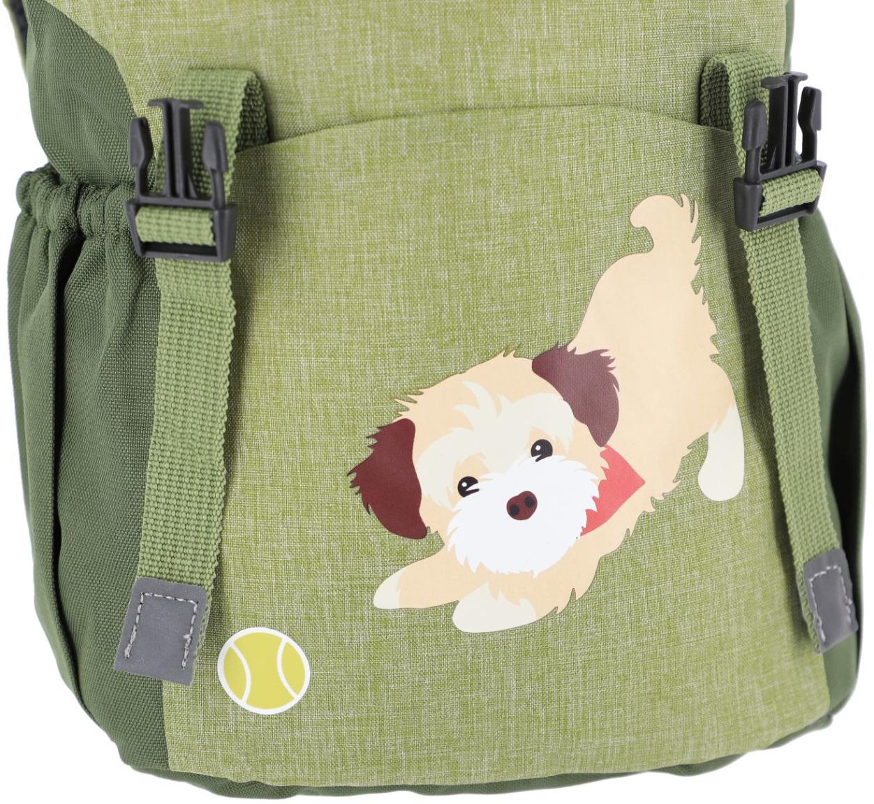 Travelite Youngster Kinderrucksack grün Hund