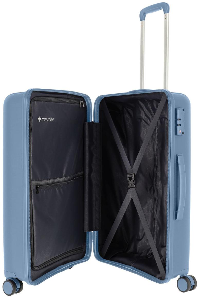 Travelite mittlerer Reisekoffer Vaka M Bluegrey Hartschale