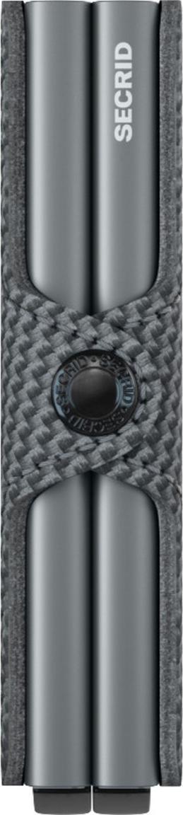 Twinwallet Carbon Cool Grey Secrid Kartenschutzhülle Etui Leder Aluminium Grau RFID