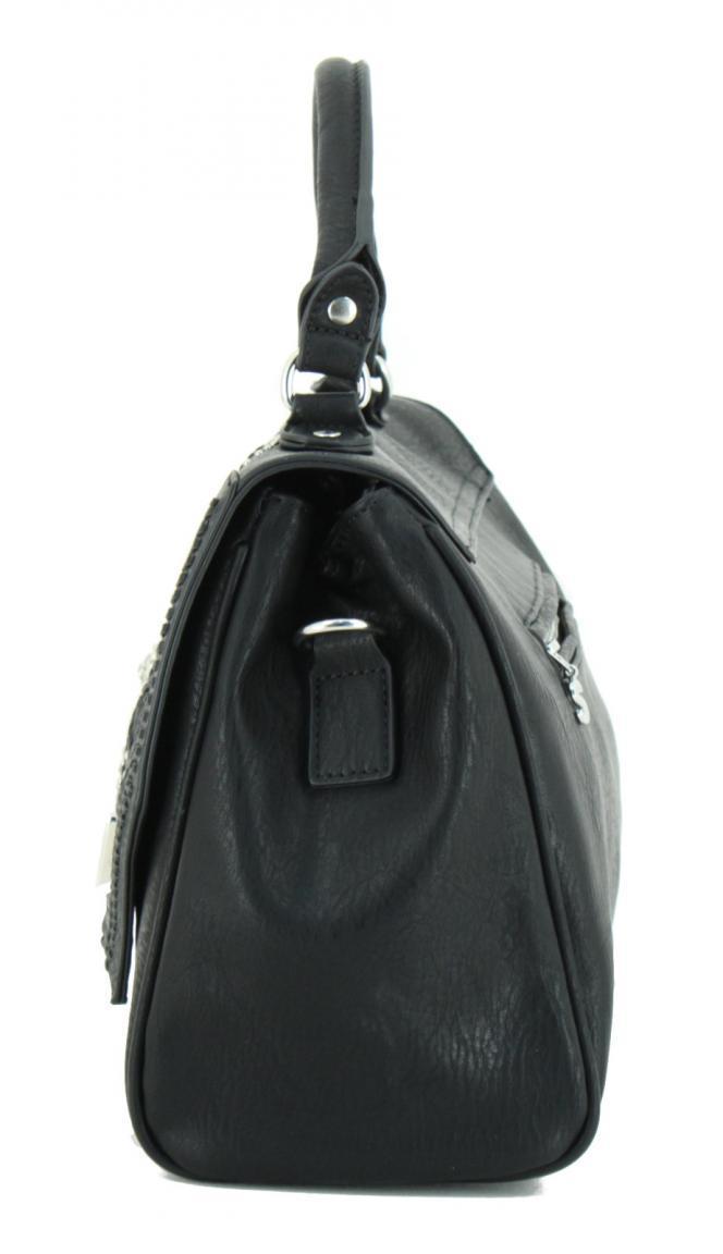 Überschlagtasche Desigual Tivoli Dixie schwarz Nieten Glitzer
