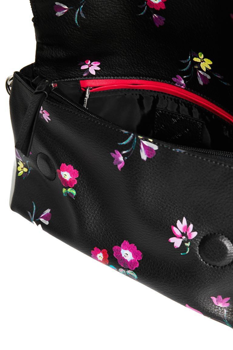 Überschlagtasche Little Bia Venecia Blumenprint schwarz Desigual