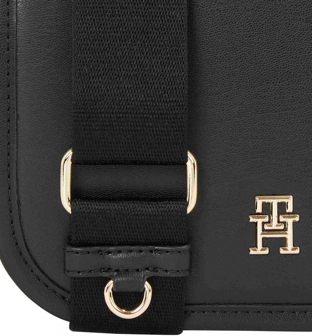 Überschlagtasche Tommy Hilfiger schwarz Umrandung TH City Crossover