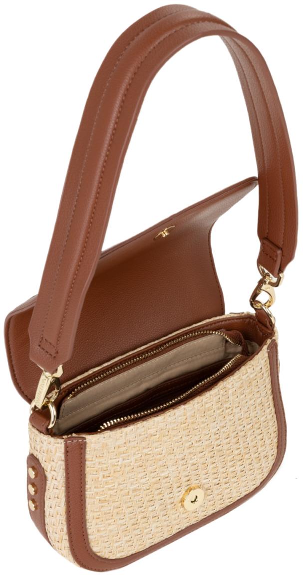 Überschlagtasche Valentino kompakt Demetra braun Bast Naturale