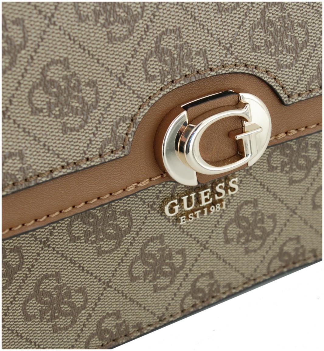 Überschlagtasche mit Logoprint Guess Orlina Top-Handle Bag Coal