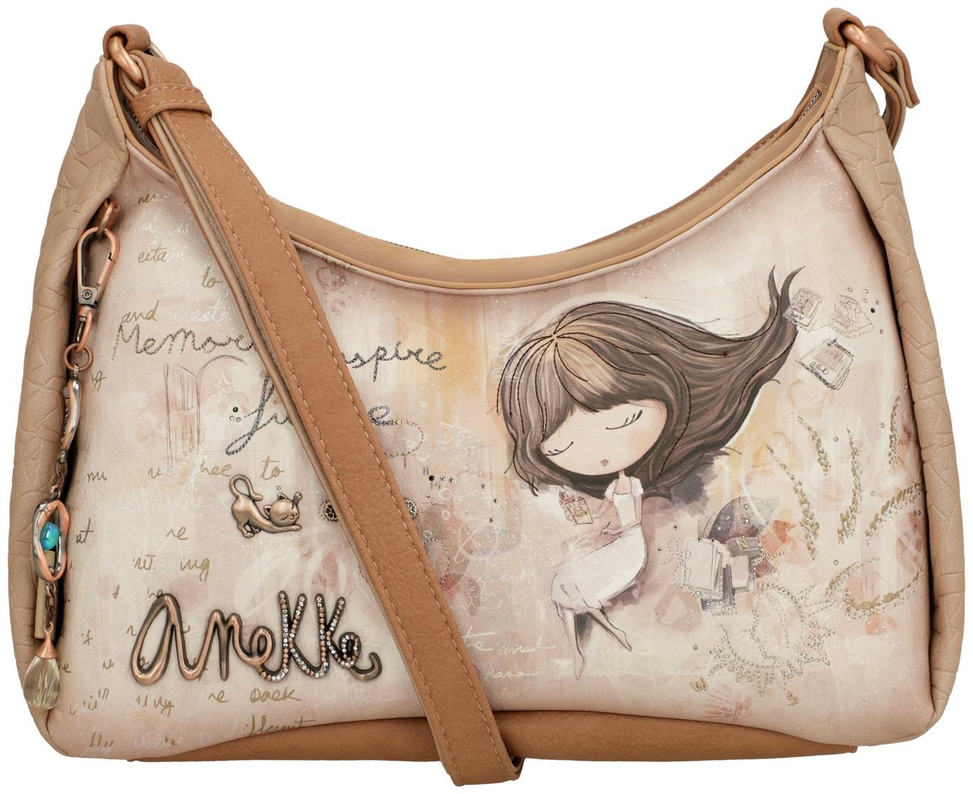 Umhängetasche Anekke Memories Glitzer beige