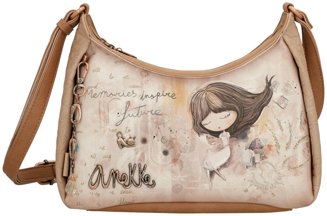 Umhängetasche Anekke Memories Glitzer beige