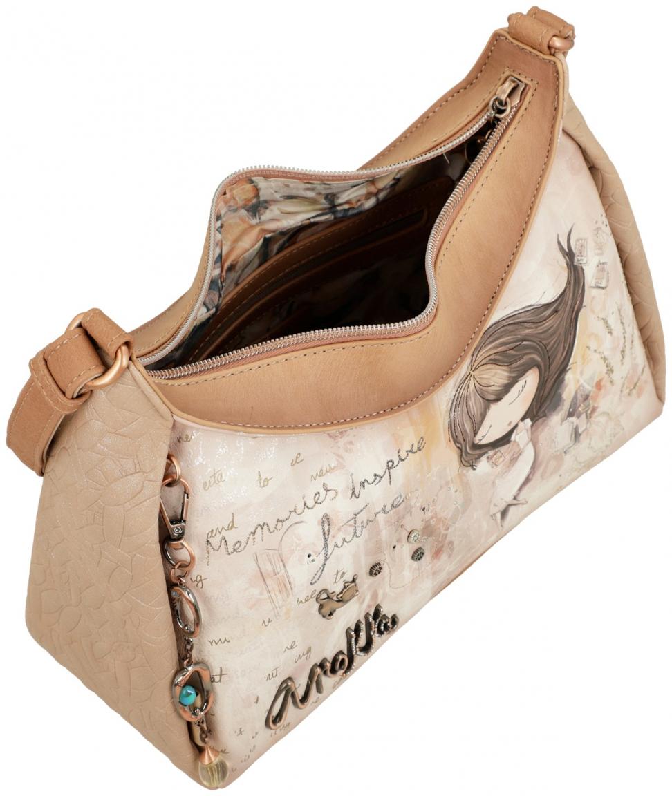 Umhängetasche Anekke Memories Glitzer beige